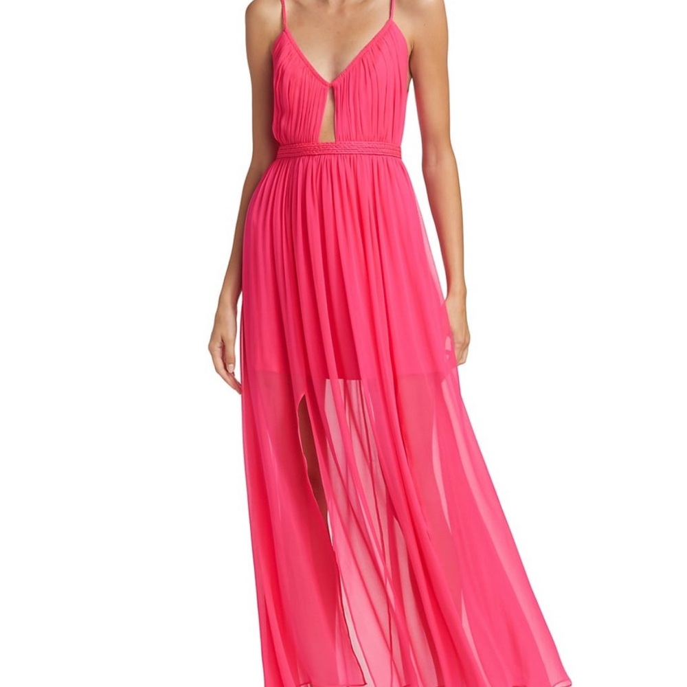 Alice + Olivia Tamar Silk Cutout Maxi Dress